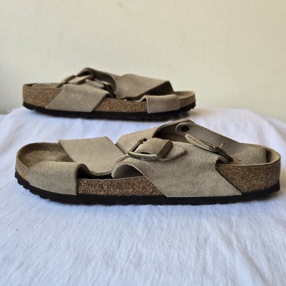 Birkenstock Tulum Women's Suede Cross Cross Slingback Sandals Beige Size 40/US 9 - Picture 4 of 11